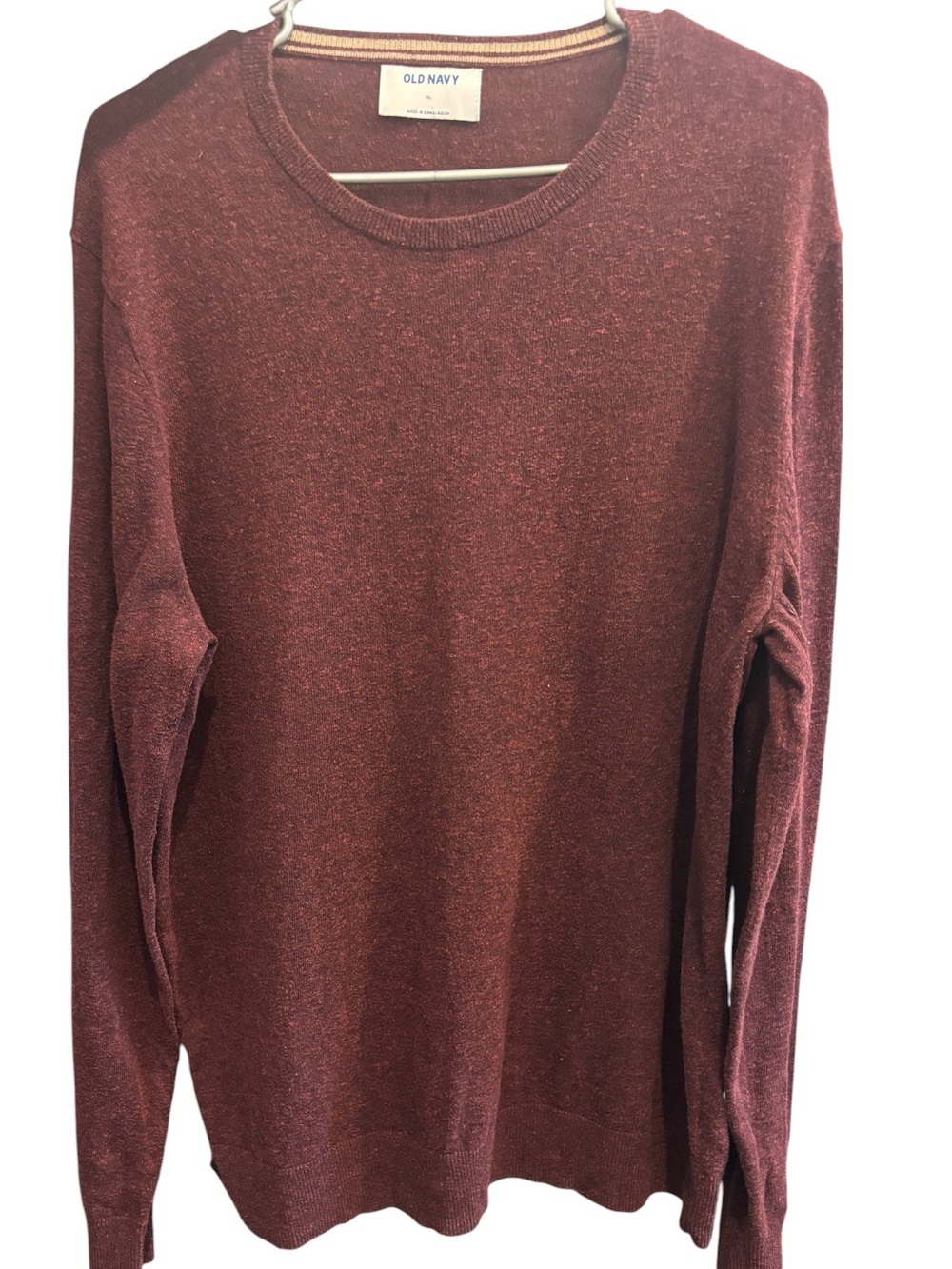 Old Navy Men's Burgundy Crewneck Sweater